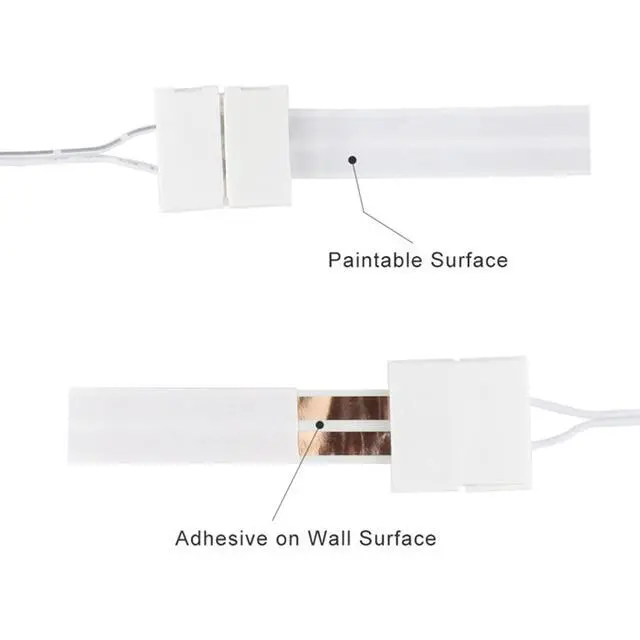 Alt view image 2 of 7 - 23-Gauge Hidden Super Flat Speaker Audio Cable Wire (25ft+2 Connectors-D) | Super Flat Ghost Wire Suitable for Audio Wire, LED Lighting and Other Low Voltage Appliance Connection