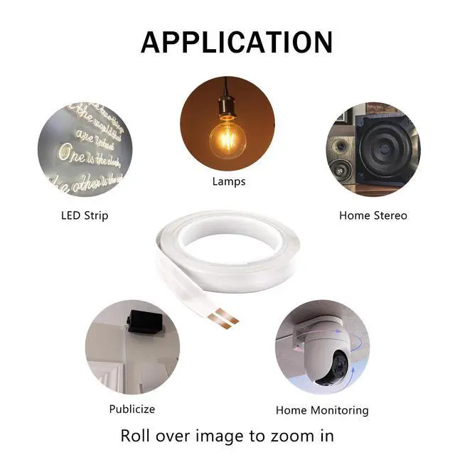 Alt view image 6 of 7 - 23-Gauge Hidden Super Flat Speaker Audio Cable Wire (25ft+2 Connectors-D) | Super Flat Ghost Wire Suitable for Audio Wire, LED Lighting and Other Low Voltage Appliance Connection