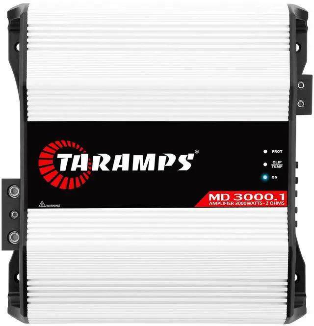 Main image of Taramps MD 3000.1 2-Ohm Car Amplifier, 3000W RMS Full Range Digital Monoblock Class D MOSFET, Crossover, Bass Boost, LED Indicator