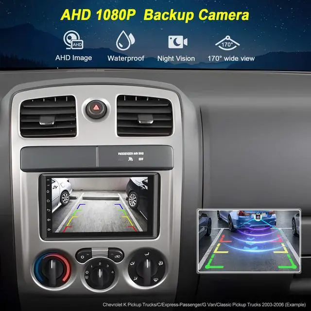 Alt view image 7 of 7 - (4+128GB)Car Radio for 2003-2006 Chevrolet Chevy Silverado GMC Sierra Yukon | Android 14,7 Inch IPS Touch Screen, sierra radio with Bluetooth/WiFi/GPS/FM/SWC/Backup Camera