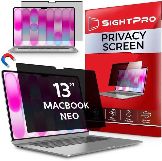 Main image of Magnetic Privacy Screen for MacBook Neo 13 Inch (2026, A18 Pro) Patented Removable Laptop Privacy Filter Shield and Protector