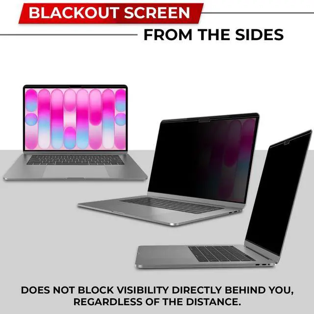 Alt view image 4 of 7 - Magnetic Privacy Screen for MacBook Neo 13 Inch (2026, A18 Pro) Patented Removable Laptop Privacy Filter Shield and Protector