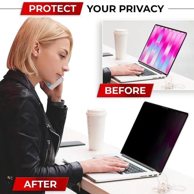 Alt view image 6 of 7 - Magnetic Privacy Screen for MacBook Neo 13 Inch (2026, A18 Pro) Patented Removable Laptop Privacy Filter Shield and Protector