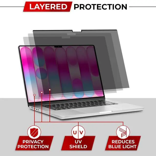 Alt view image 7 of 7 - Magnetic Privacy Screen for MacBook Neo 13 Inch (2026, A18 Pro) Patented Removable Laptop Privacy Filter Shield and Protector