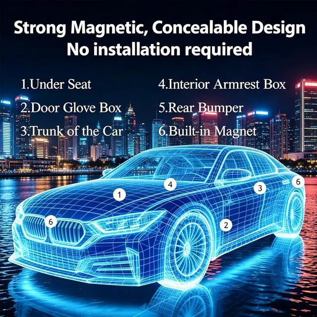 Alt view image 3 of 7 - 2 Pack GPS Tracker for Vehicles,Hidden Vehicle Locator,No Monthly Fee | Tracker Device for Vehicles,Car GPS Tracker | iOS Only | Magnetic | No SIM Card | Waterproof | Use with Find My