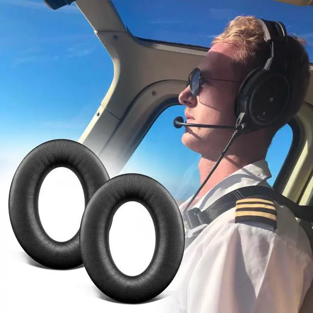 Alt view image 4 of 7 - Earpads for Bose Aviation (A20/X A10) - Black | Not Fit Bose A30 Aviation Headphones
