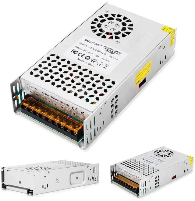 Main image of 24V 25A 600W DC Switching Power Supply, Universal Regulated Switching AC110V/220V (SMPS), 24 Volt Power Supply for 3D Printer, CCTV Camera Security System,Computer Project
