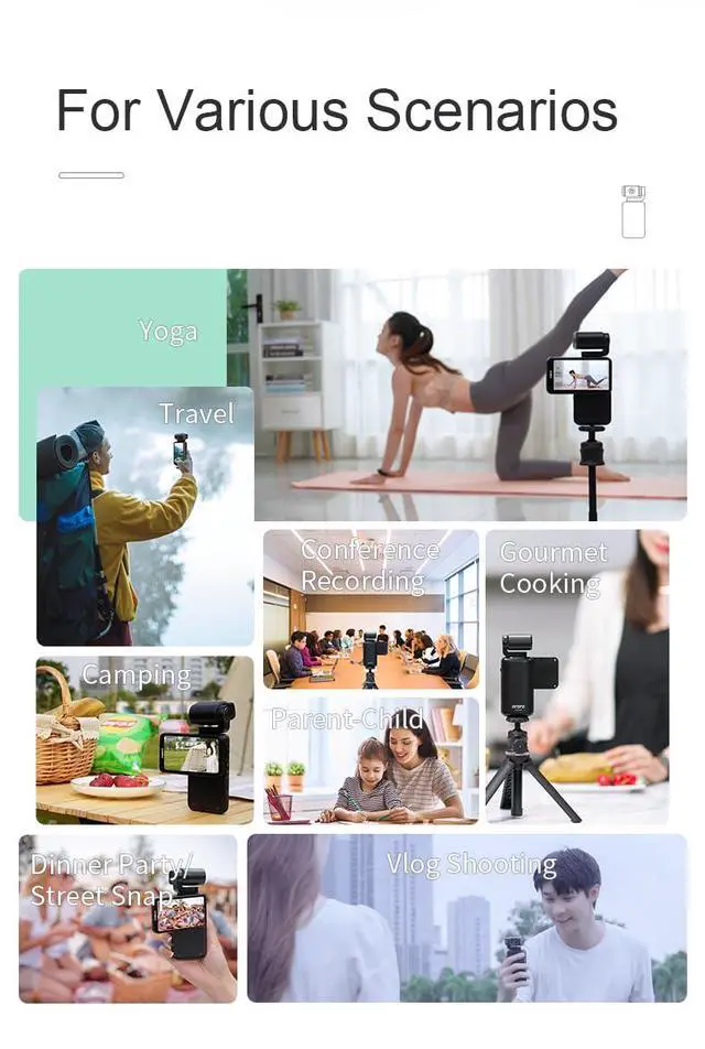 Alt view image 5 of 7 - M3 Handheld Digital Camera, 5K Video Camcorder 48MP 4K/60fps, 3.5'' Flippable Screen 3250mAh Battery WiFi IR Night Vision Camera for YouTube Vlogs w/64G Card
