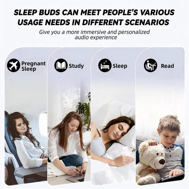 Alt view image 7 of 7 - Mini Invisible Earbuds Wireless Bluetooth, Small Earbuds for Small Ears Canals, Tiny Discreet Sleep Headphones for Side Sleepers, Comfortable Noise Canceling Earphones for Work Gym, Skin