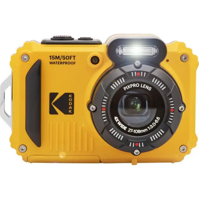 Alt view image 2 of 6 - Kodak PIXPRO WPZ2 Rugged Waterproof Digital Camera Bundle with Black Point & Shoot Case + 32GB microSDHC Card (Yellow) Bundle (3 Items)