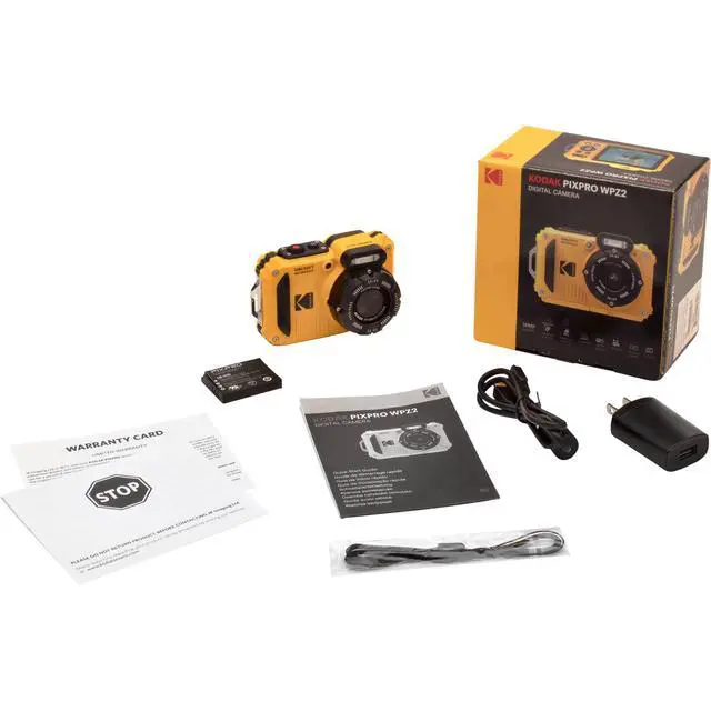 Alt view image 4 of 6 - Kodak PIXPRO WPZ2 Rugged Waterproof Digital Camera Bundle with Black Point & Shoot Case + 32GB microSDHC Card (Yellow) Bundle (3 Items)