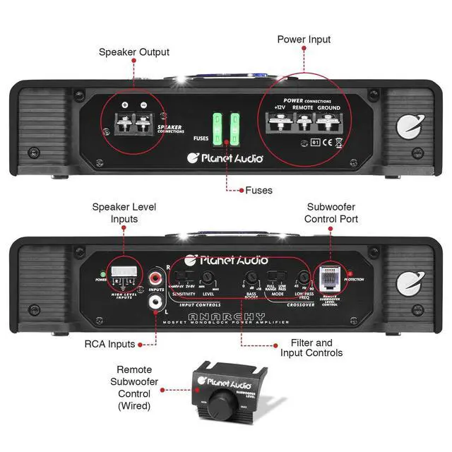 Alt view image 3 of 7 - AC2500.1M Monoblock Car Amplifier, 2500 Watts, 2/4 Ohm Stable
