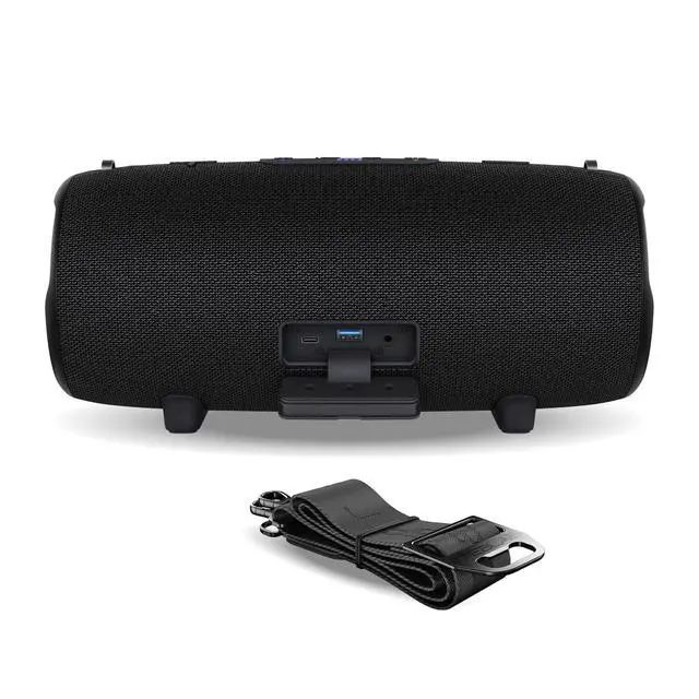 Alt view image 2 of 7 - HD-Max Loud Portable Wireless Bluetooth Speaker, 60W IPX7 20H | RGB Power bank Outdoor Speaker, TWS Stereo Pairing, Carry Strap & Deep Bass for Backyard Parties, USB-C Charging