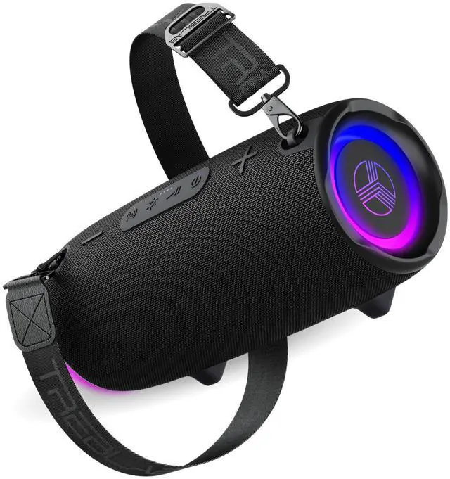 Main image of HD-Max Loud Portable Wireless Bluetooth Speaker, 60W IPX7 20H | RGB Power bank Outdoor Speaker, TWS Stereo Pairing, Carry Strap & Deep Bass for Backyard Parties, USB-C Charging