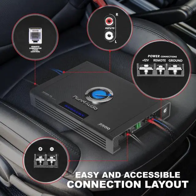 Alt view image 5 of 7 - AC2500.1M Monoblock Car Amplifier, 2500 Watts, 2/4 Ohm Stable