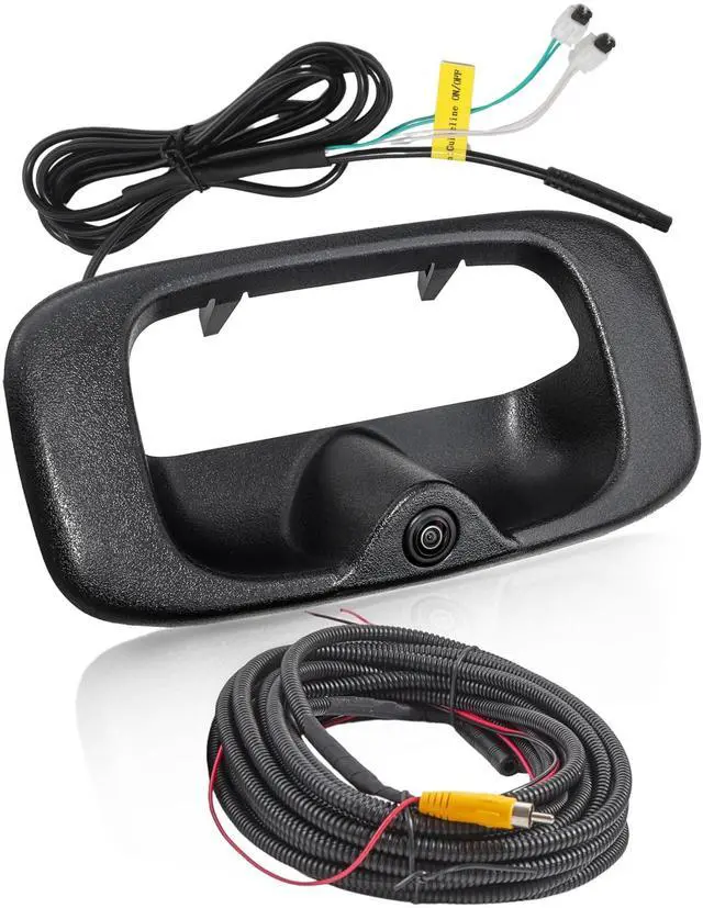 Main image of Tailgate Handle Backup Camera for 1999-2006 Chevy Silverado GMC Sierra 1500 2500 3500 HD Classic Tailgate Reversing Rear View Back Up Camera RCA Plug, Replaces# 15228539, GM1915105, GM1916102