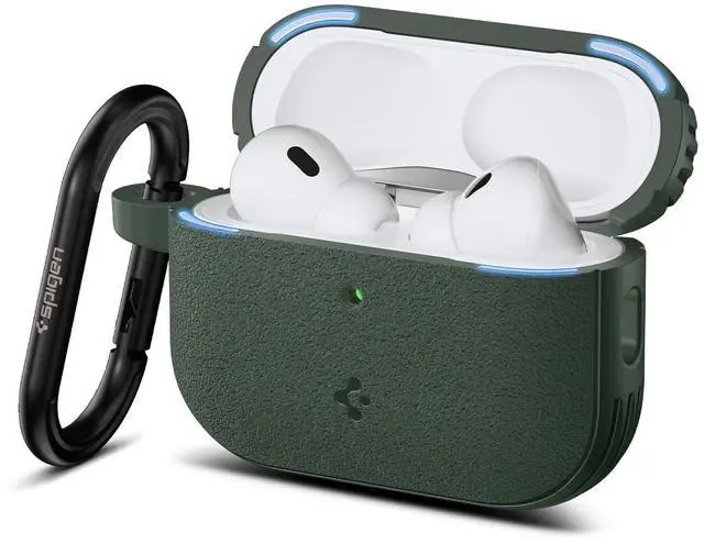 Main image of Vault Case Designed for AirPods Pro 3 Case (2025) | Secure Magnetic Lock, Military-Grade Drop Protection, Carabiner Included - Midnight Green