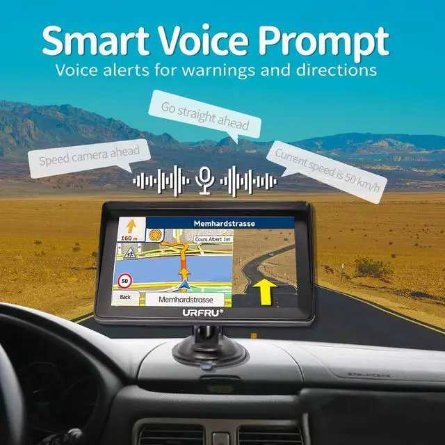Alt view image 5 of 7 - 7-inch GPS Navigator for Car Truck RV with Hood, No Network Needed | 2026 Offline Maps with Free Update, Custom Route by Truck Size, Voice Navigation Safe Driving Alert, HD Touchscreen