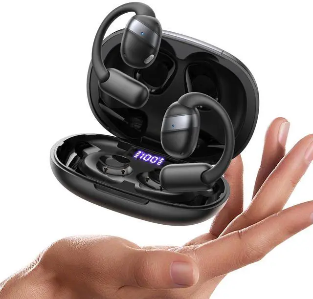 Main image of Open-Ear Wireless Earbuds Bluetooth 5.4 Headphones Sport IPX4 Waterproof Ear Buds for During Running/Workout Black