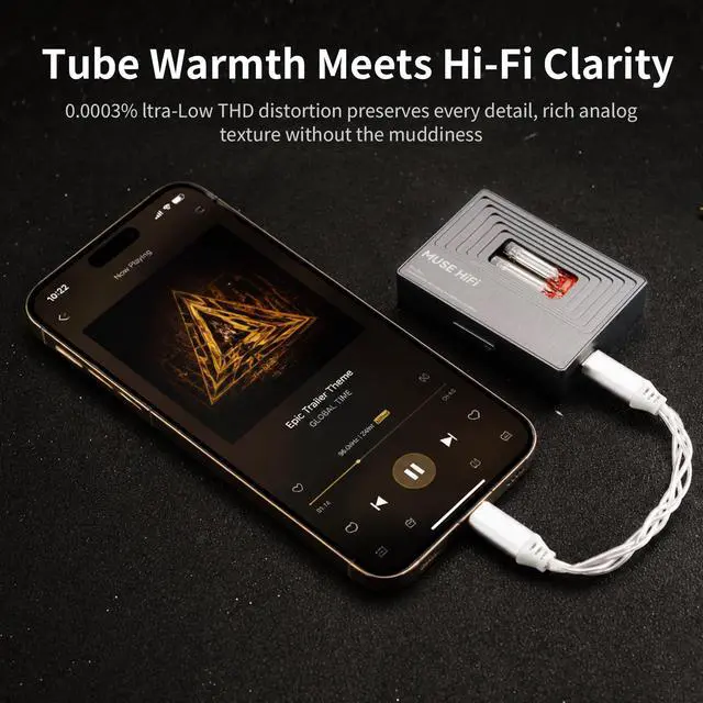 Alt view image 7 of 7 - MUSEHiFi M3 Ultra Portable Tube DAC Amp with JAN6418 Vacuum Tube, 460mW/480mW Balanced Output, USB C Dongle DAC for IEMs & Headphones, Amplifier for Phone/PC/Mac