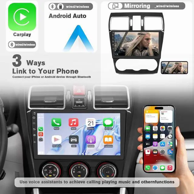 Alt view image 4 of 7 - Car Radio for Subaru Forester 2015-2018 Suitable for Factory Sound System