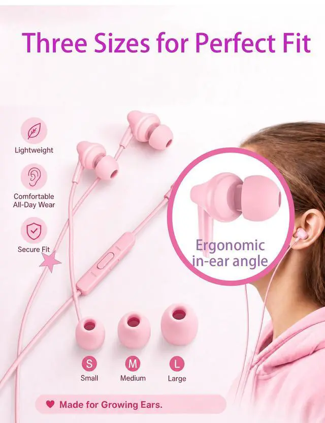Alt view image 5 of 7 - 2-Pack Teens Wired Earbuds with Cases, 3.5mm School Headphones, Crack | 2-Pack Teens Wired Student Earbuds with Carabiner Clips to Attach on School Backpacks, 2 Aesthetic Cases & Mics