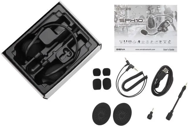 Alt view image 6 of 7 - SPH10 Outdoor Sports Bluetooth Stereo Headset/Intercom, Black