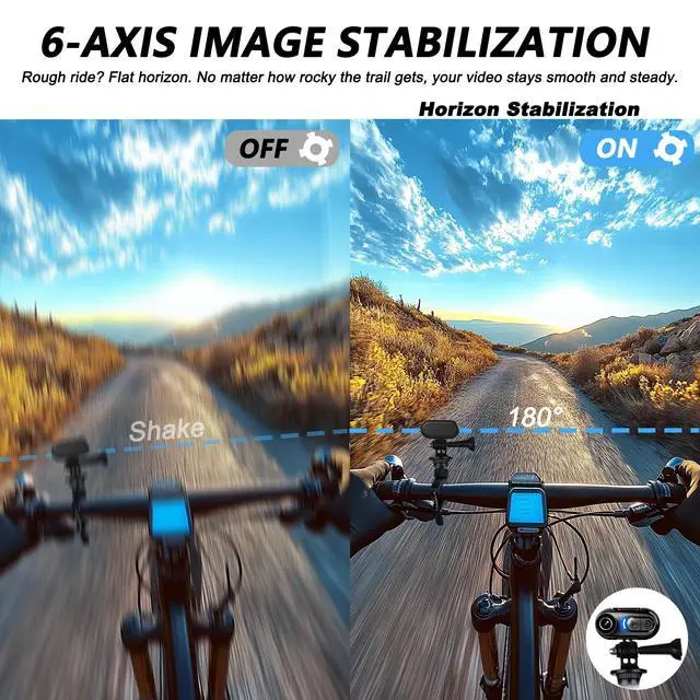 Alt view image 2 of 7 - 4K Mini Body Camera 128GB Wearable Camera with Stabilization | Capture hands-free POV videos with 6-axis stabilization, magnetic mount for cycling, travel and outdoor adventures