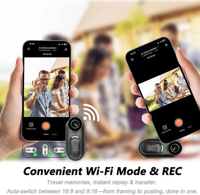 Alt view image 5 of 7 - 4K Mini Body Camera 128GB Wearable Camera with Stabilization | Capture hands-free POV videos with 6-axis stabilization, magnetic mount for cycling, travel and outdoor adventures