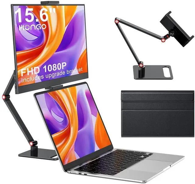 Main image of Portable Monitor with Stand 15.6-Laptop Screen Extender 1080P FHD for USB C hdmi Portable Screen Display Vesa Compatible for Windows Mac/Android/Switch/PS5