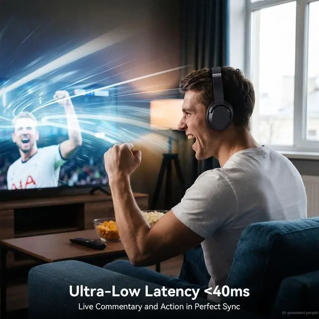 Alt view image 3 of 7 - Wireless Headphones for TV, TV Headphones Wireless for Seniors, Bluetooth 5.2 Headphones fot TV with Transmitter Charging Dock, 65H Playtime, Low Latency, Easy Plug & Play for Elderly & Parents