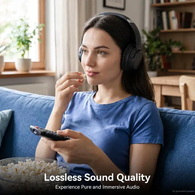Alt view image 4 of 7 - Wireless Headphones for TV, TV Headphones Wireless for Seniors, Bluetooth 5.2 Headphones fot TV with Transmitter Charging Dock, 65H Playtime, Low Latency, Easy Plug & Play for Elderly & Parents