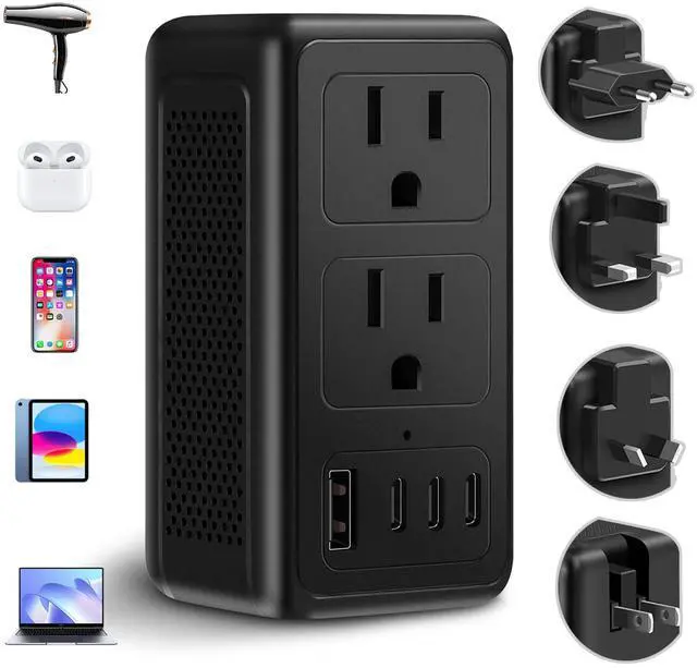 Main image of 2000W 220V to 110V Voltage Converter US to Europe for Hair Dryer, Converter European Travel Converter Fast Charging, Power Converter Adapter Combo for 200+ Countries
