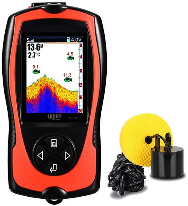 Main image of Portable Fish Finder Handheld Kayak Fish Finders Wired Fish Depth Finder Sonar Sensor Transducer for Boat Fishing Sea Fishing