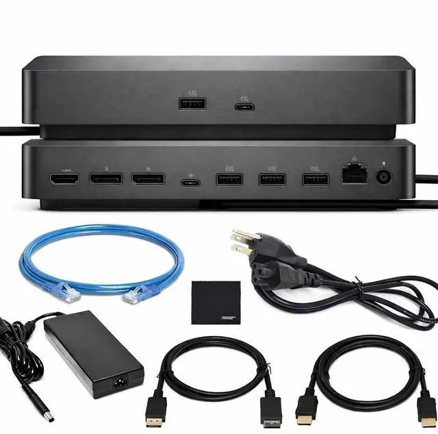 Main image of Pro Smart Dock WD25 Bundle with 6 USB Ports, up to 100W Power delivery Includes Display Port Cable + ZoomSpeed HDMI Cable + Ethernet Cable + Cleaning Cloth, Supports Up to 4 WQHD 60Hz Displays