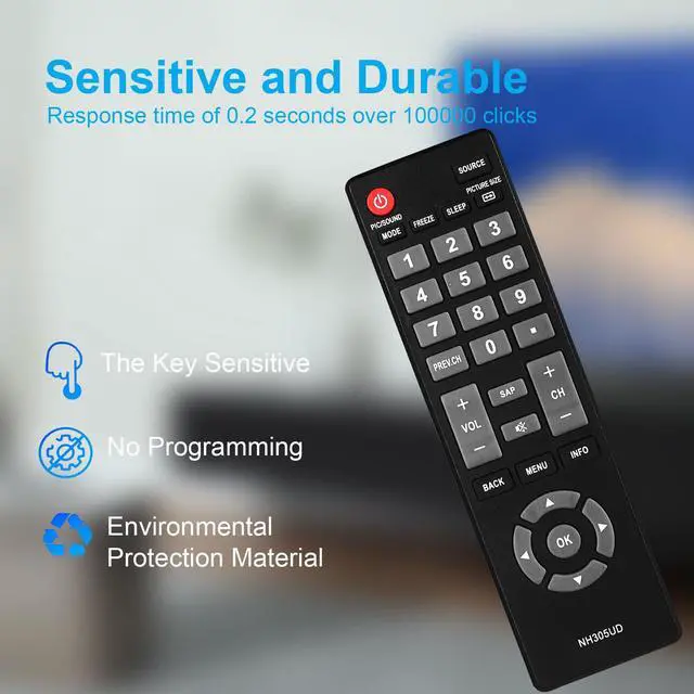 Alt view image 5 of 6 - NH305UD Universal TV Remote Control for All Emerson TVs