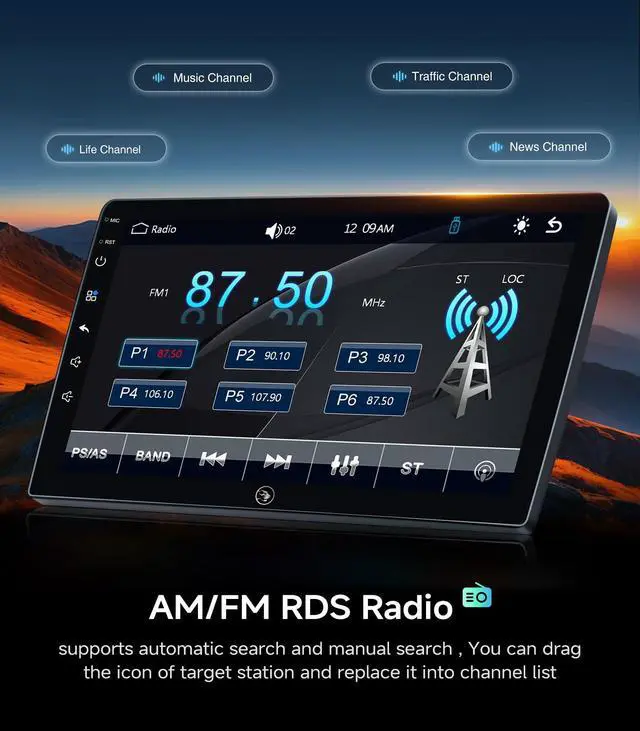 Alt view image 7 of 7 - Car Radio Stereo for Honda Accord 2008-2013, Wireless CarPlay Android Auto | 10.2-inch IPS HD touchscreen, Linux operating system, Bluetooth FM AM SWC, plug-and-play, 1080P backup camera