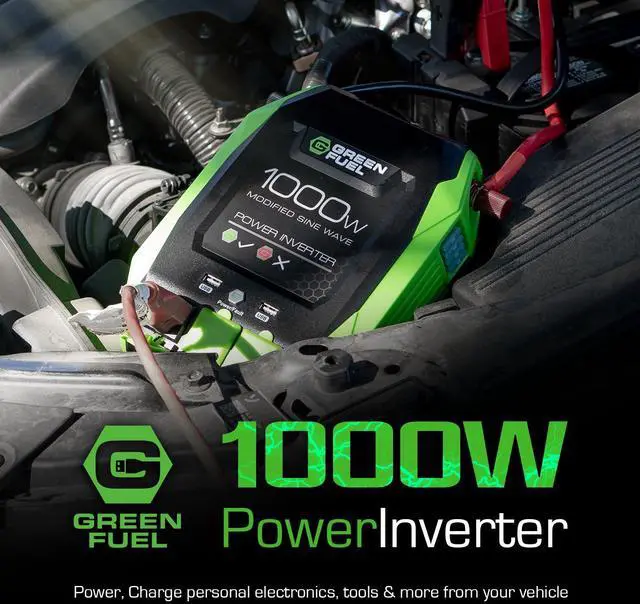 Alt view image 2 of 7 - 1000W Power Inverter 2000W Peak, DC 12V to 3X 120V AC | 3X AC, 2X 2.4Amp USB, Mounting Brackets and Clamps Included, RV, Car, Truck, Camping, Outdoor, Emergency, Portable