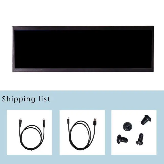 Alt view image 6 of 6 - 14.5'' 2560x720 2K IPS Monitor PC Case Screen Stretched Bar LCD | for Computer PC Case GPU CPU Secondary Display,Supports Type C Video Input