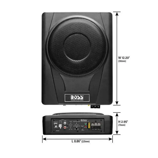 Alt view image 4 of 5 - BASS8 Under Seat 8 Inch Car Subwoofer, 800 Watts