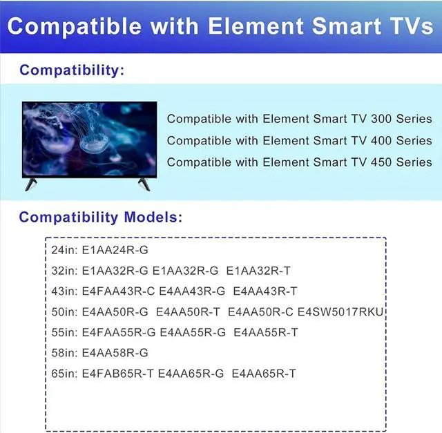 Alt view image 2 of 7 - TV Stand for Element Roku TV Legs, for Element 300/400 / 450 Series, TV Stand Legs for Element 24 32 43 50 55 58 65 in, Please Measure Distance Between Bottom Two Holes