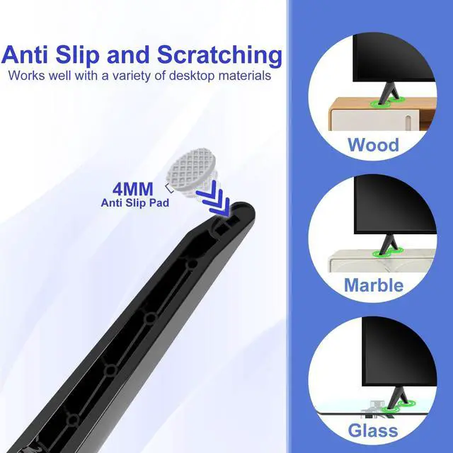 Alt view image 5 of 7 - TV Stand for Element Roku TV Legs, for Element 300/400 / 450 Series, TV Stand Legs for Element 24 32 43 50 55 58 65 in, Please Measure Distance Between Bottom Two Holes