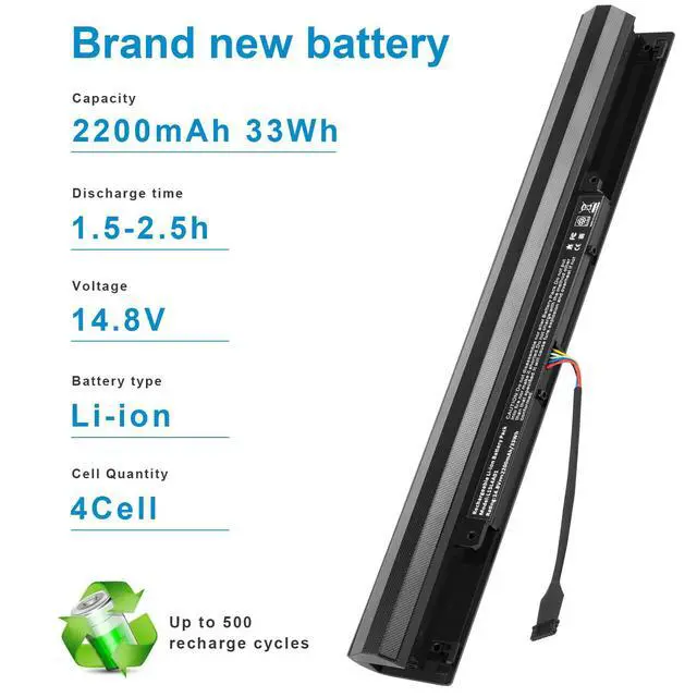 Alt view image 6 of 7 - L15L4A01 Battery for Lenovo V4400 Ideapad 100-14IBD 100-15IBD 110-15ISK 110-17ACL 110-17IKB 300-15ABM 300-15IBR 300-15IBY 300-15IBR 300-15IBY 300-15IBY 300-15ISK 300-17ISK 80Q70021US 80UD