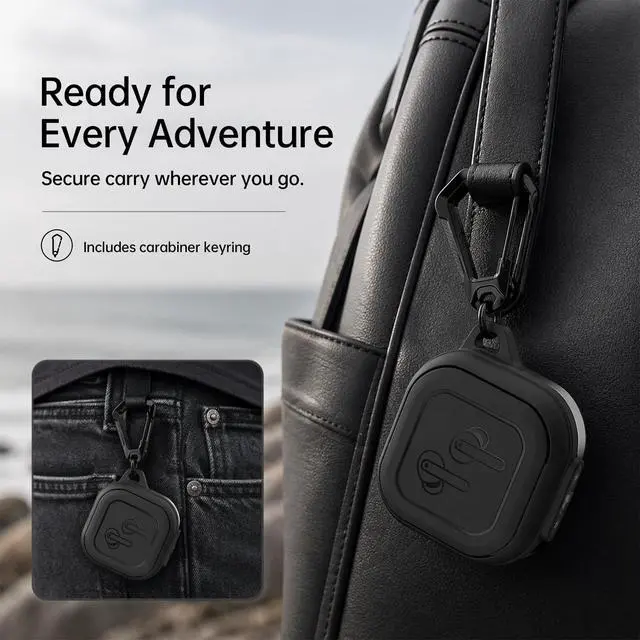 Alt view image 7 of 7 - for Galaxy Buds 4 Pro Case & Galaxy Buds 4 Case (2026), Black | Secure Lock Case with Keychain, Full-Body Shockproof Armor Protective Cover