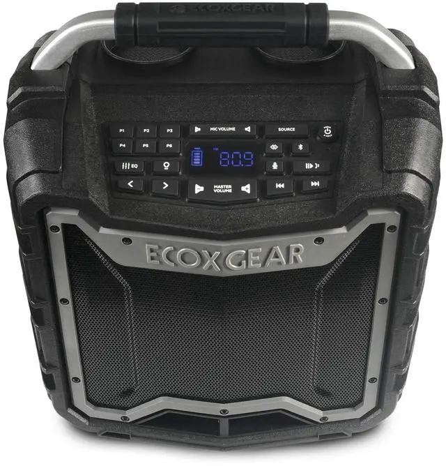 Main image of EcoTrek Rugged Waterproof Floating Portable Bluetooth Wireless 100 Watt Stereo Smart Speaker and PA System (Gray)