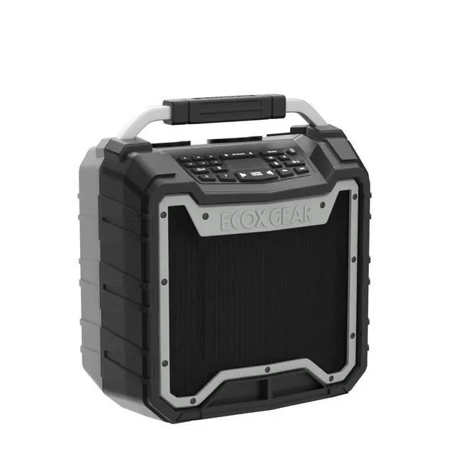 Alt view image 4 of 7 - EcoTrek Rugged Waterproof Floating Portable Bluetooth Wireless 100 Watt Stereo Smart Speaker and PA System (Gray)