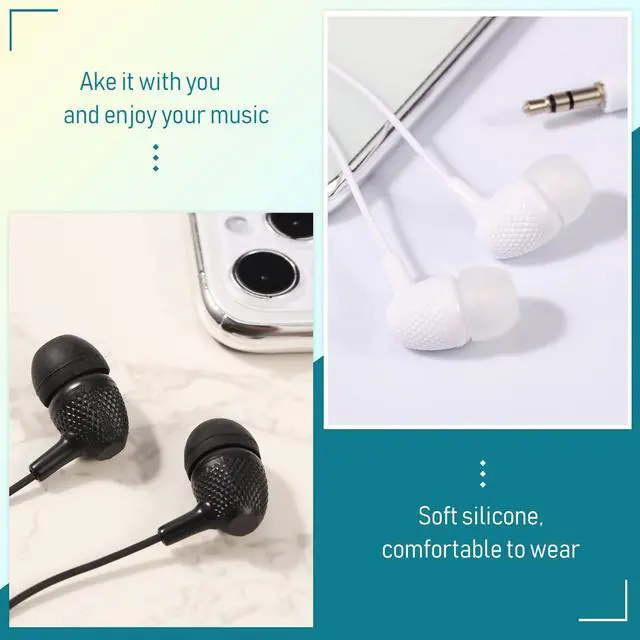 Alt view image 5 of 7 - 200 Pack Earbuds Bulk Earphones 3.5 mm Classroom Headphones for Adult Assorted Colors Earbud Wired Earphone Without Mic for Adult Office Home Individually Bagged(Multicolor)