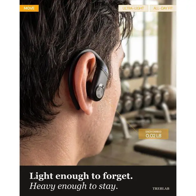 Alt view image 3 of 7 - X4 Over the Ear Earbuds Wireless Bluetooth, 11H, IPX5 | Bluetooth Headphones Waterproof IPX5, 2500mAh Powerbank Case, Gaming Mode 60ms, ENC Mic, Sport Hook Fit