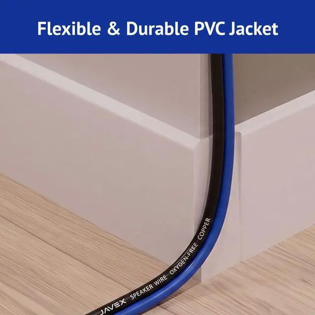 Alt view image 2 of 6 - Speaker Wire 14 Gauge 50FT Oxygen-Free Copper Audio Cable, Blueblack | 14AWG 2 Conductors HighFlex Cable for Automotive Stereo, Home Theater, In-wall and Commercial Sound System, Audio Cable DIY
