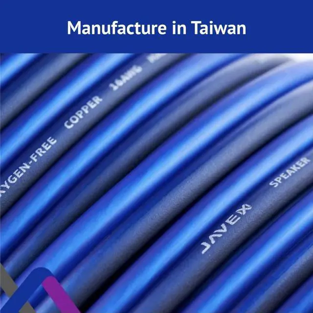 Alt view image 3 of 6 - Speaker Wire 14 Gauge 50FT Oxygen-Free Copper Audio Cable, Blueblack | 14AWG 2 Conductors HighFlex Cable for Automotive Stereo, Home Theater, In-wall and Commercial Sound System, Audio Cable DIY